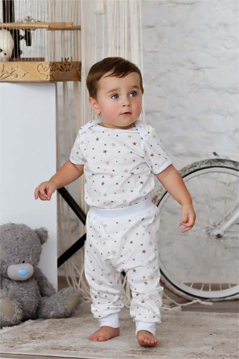 Кофточка лодочка с кор. рукавом Звездочки арт.КФ-03/звездочки 26597 - фото 318185