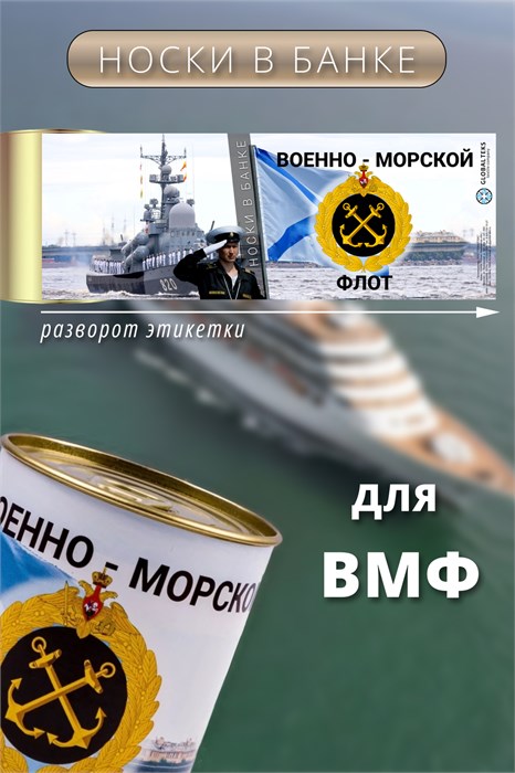 Носки мужские в банке GL1720 Военно-морской флот 53916 - фото 439410