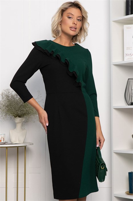 Платье Эванесса (черно-зеленое) П12749-35М П12749-35М - фото 95994
