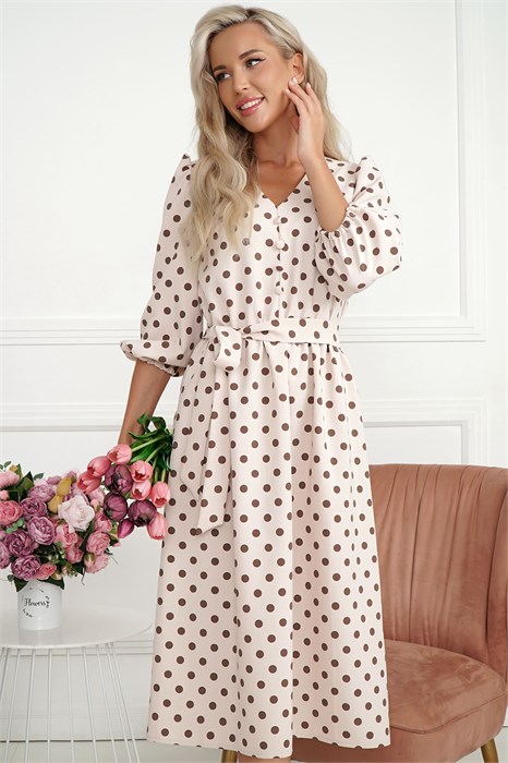 Платье Розетта (бежевое) П14113-45М П14113-45М - фото 98273