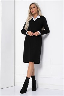 Платье Деловой стиль (черное) П12342-12 П12342-12