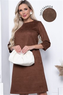 Платье Элегантная простота (коричневое) П11266 П11266