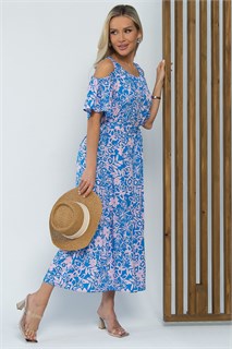 Платье Марианна (сине-розовое) П13472-5М П13472-5М