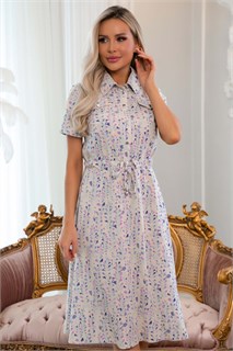 Платье Эмили (бежево-сиреневое) П13044-45М П13044-45М