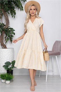 Платье Коста-Рика желтое в клетку П10448 П10448