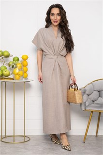 Платье Исландия (серо-коричневое) П13623-30М П13623-30М