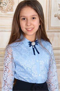 Блузка гипюровая с брошью SP008.1 31791