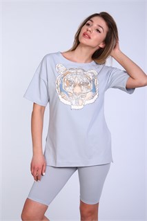 Костюм женский с велосипедками и футболкой тк-246а.гол 56084