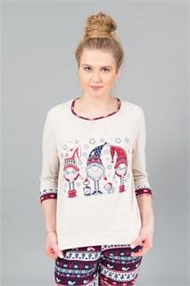 Пижама женская с брюками хлопок 186 52393