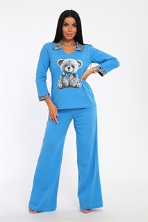 Пижама женская Teddy с брюками палаццо 53710