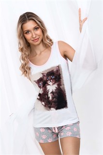 Пижама Два котенка шорты 1301